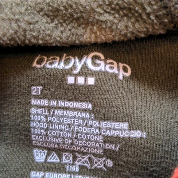 Baby Gap Toddler Fleece Camo Hoodie Sweatshirt * 2T - Picture 3 of 5